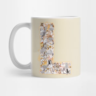 cat letter L(the cat forms the letter L) Mug